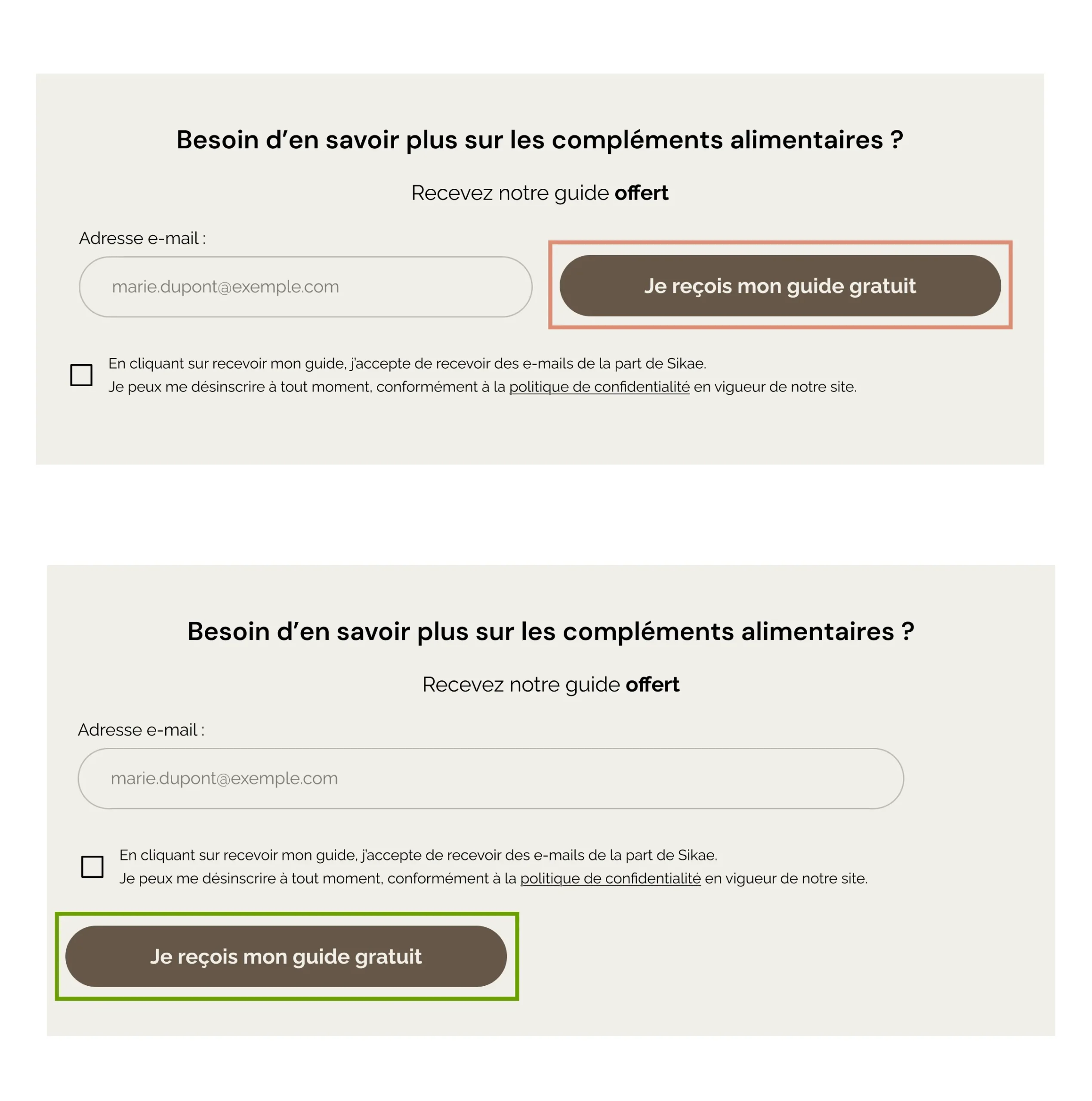 Avant / après les tests utilisateurs